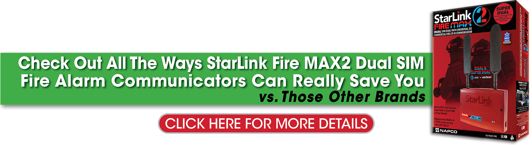 NAPCO StarLink Fire commercial fire alarm communicator